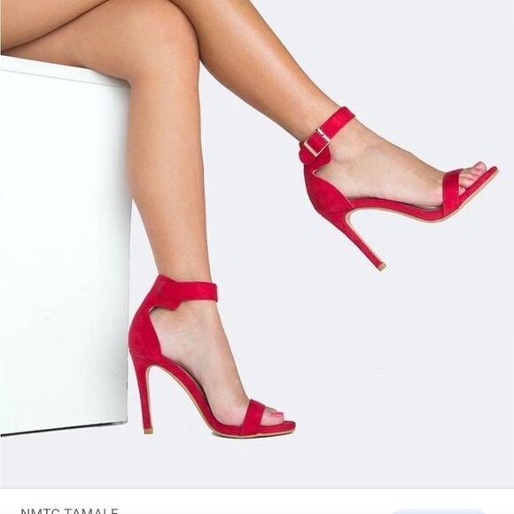 BRAND NEW SH ZOANNA-TWICE FUN SUEDE HIGH HEEL STILETTOS SANDAL WITH ANKLE STRAP - Picture 1 of 15